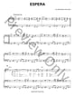 Espera piano sheet music cover